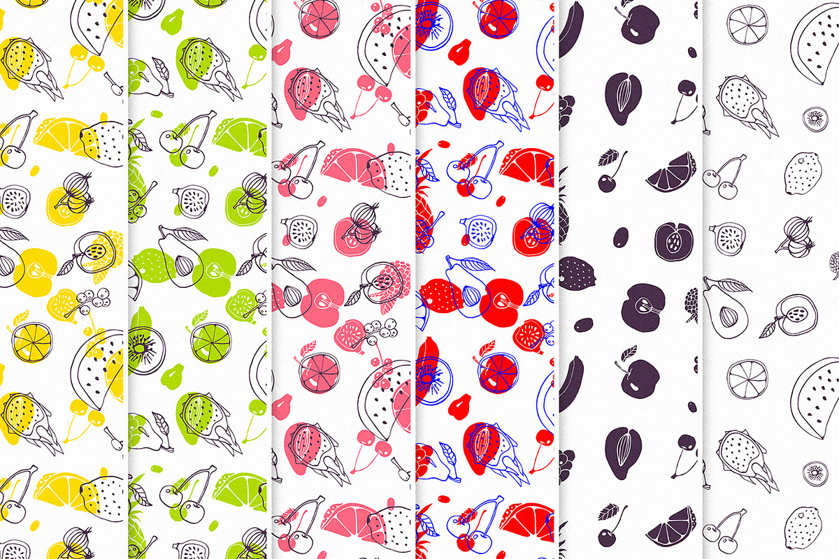 Fruits patterns, a Pattern Graphic by Hellgram (Photo 2 of 6)