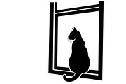 cat sitting by window silhouette, an Illustration by Amazin_art (Thumbnail 11 of 25)
