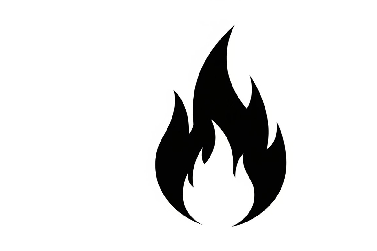 Bold black fire flame icon vector, an Illustration by Amazin_art (Photo 25 of 29)