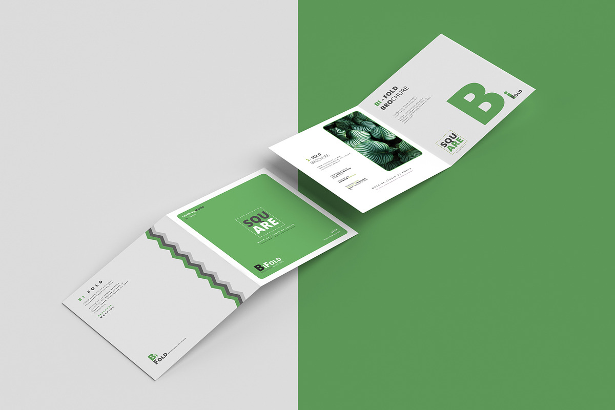 Brochure Mockups - Bi Fold Square, a Print Template by pmvch (Photo 10 of 10)