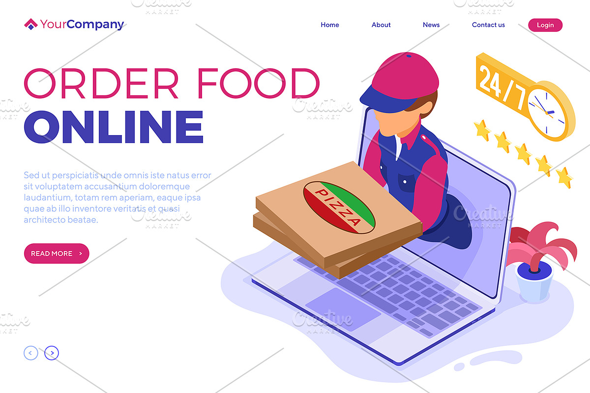 Online Internet Shopping Delivery, a Food Illustration by TAlex (Photo 4 of 6)