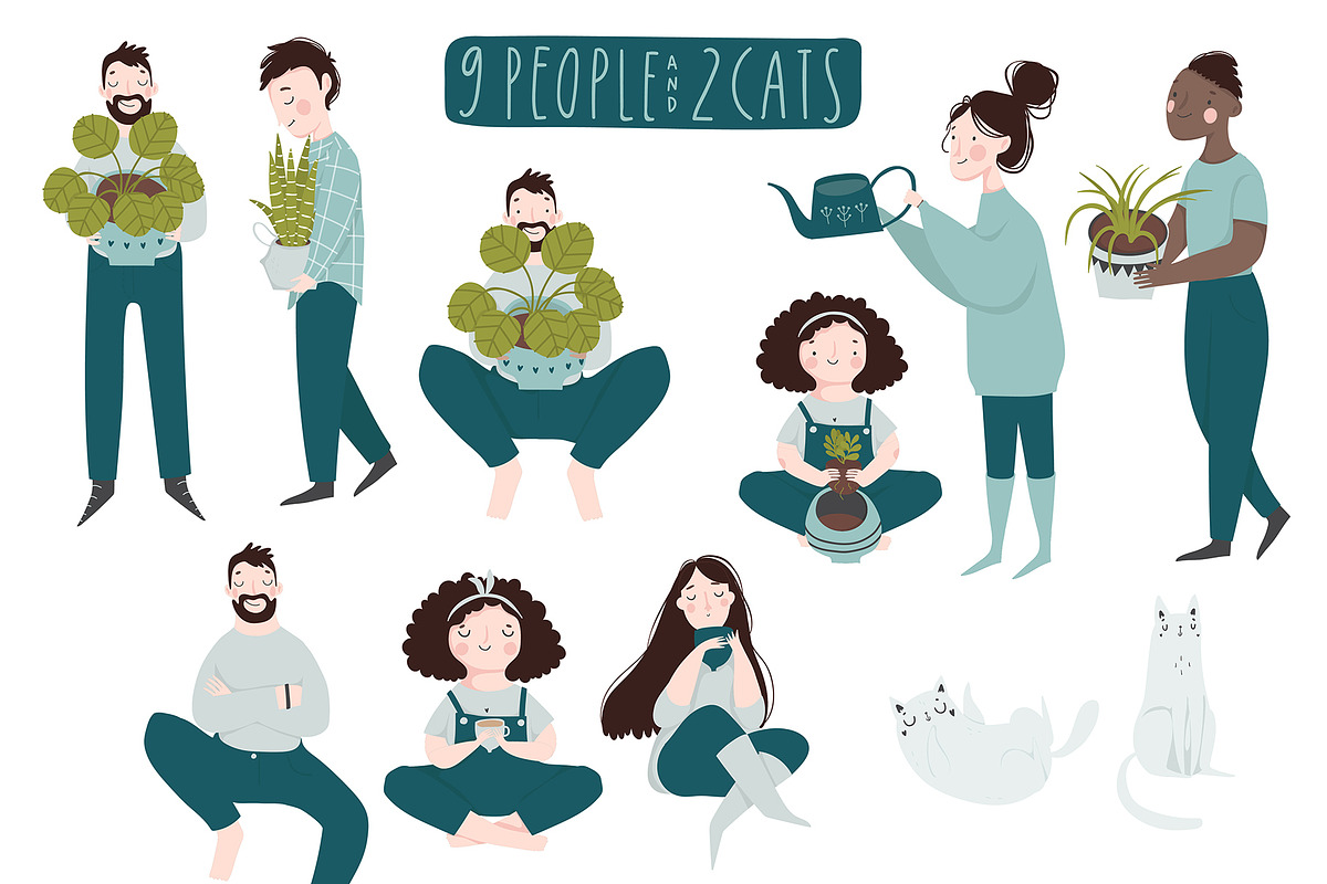 People illustrations set, a Person Illustration by Cute Atelier (Photo 8 of 9)