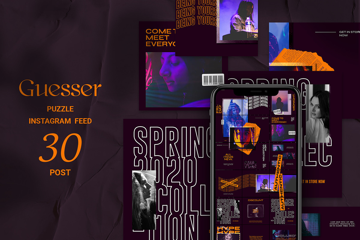 Guesser Puzzle Instagram Feed, a Social Media Template by Azruca (Photo 1 of 7)