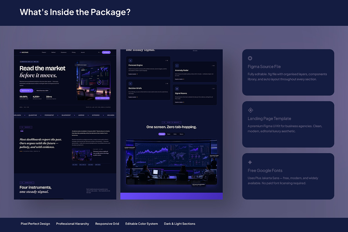AI Analytics Landing Page, an UI Kit Template by Pitchlook.Studio (Photo 3 of 3)