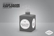 Clear Square Pump Dispenser Mockup, a Cups & Container Mockup by INCDesign (Thumbnail 6 of 8)