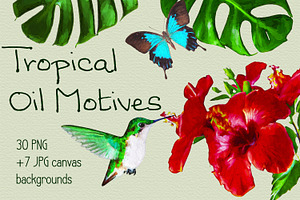 Tropical Oil Motives - PNG Files Set