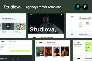 Studiova Agency Framer Template, an UI Kit Template by WrapPixel