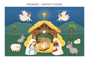 Christmas Nativity Vector