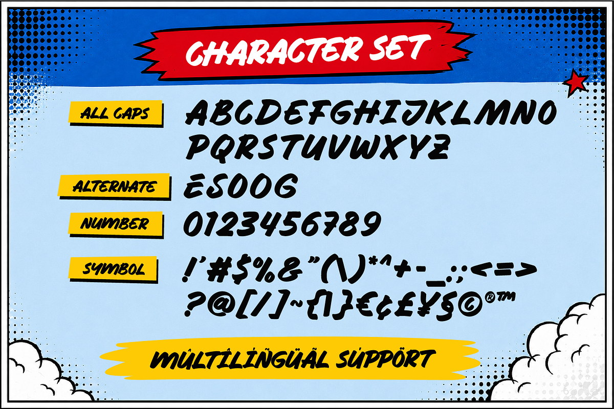 Uh Kaget Bold Comic Display Font, a Handwritten Font by Ronny Studio (Photo 9 of 9)