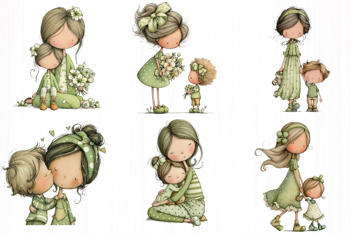 Whimsical Mother’s Day Clipart Bundl, an Illustration by DreamCafeArt (Photo 2 of 7)