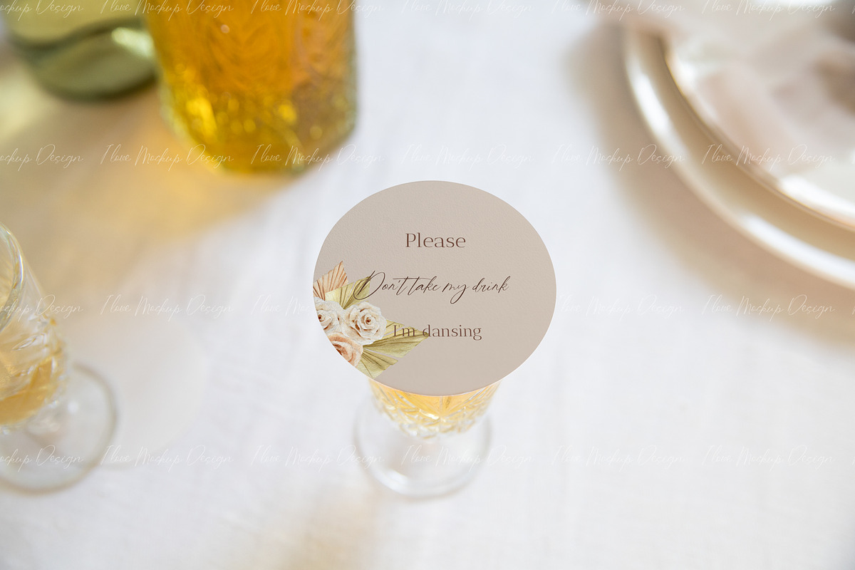 Wedding Drink Topper Mockup, a Product Mockup by ILoveMockupDesign (Photo 7 of 10)