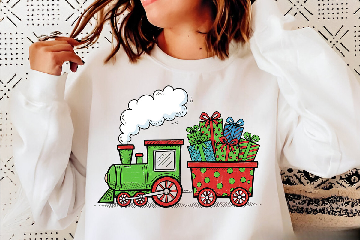 Christmas Train with Presents PNG, an Illustration by Libby Wishes (Photo 3 of 6)
