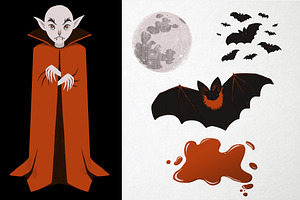 Bloody Vampire Halloween Clipart