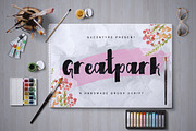 Greatpark Typeface, a Script Font by QueenType (Thumbnail 1 of 5)