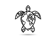 World Map Sea Turtle Bundle, an Illustration by Gaye Art (Thumbnail 13 of 31)