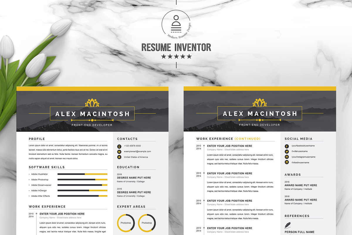 JOB WINNING RESUME - 50 TEMPLATES, a Resume Template by ResumeInventor (Photo 51 of 184)