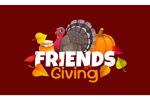Friendsgiving banner, potluck