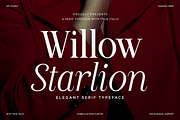 Willow Starlion - Elegant Serif Font, a Serif Font by Say Studio (Thumbnail 1 of 10)