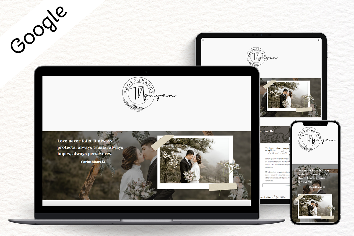 Google Site Theme | The Photographer, a Templates & Theme by She Designs Things (Photo 1 of 7)