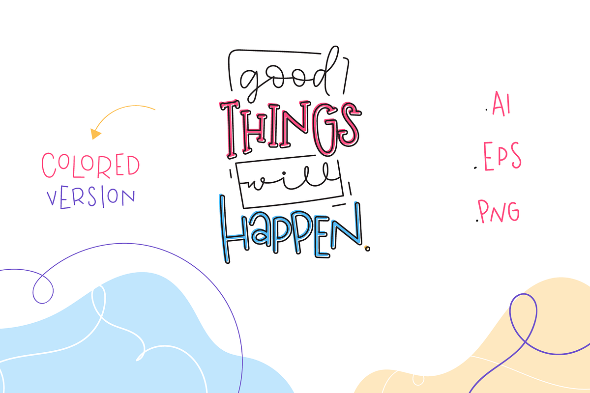 Good Things Collection - letterings, an Illustration by Camila Dinnebier (Photo 5 of 8)