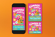Pink Bold Summer Party Flyer Set, a Flyer Template by graphicook (Thumbnail 3 of 3)