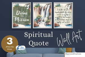 Spiritual Positive Quote Print Wall