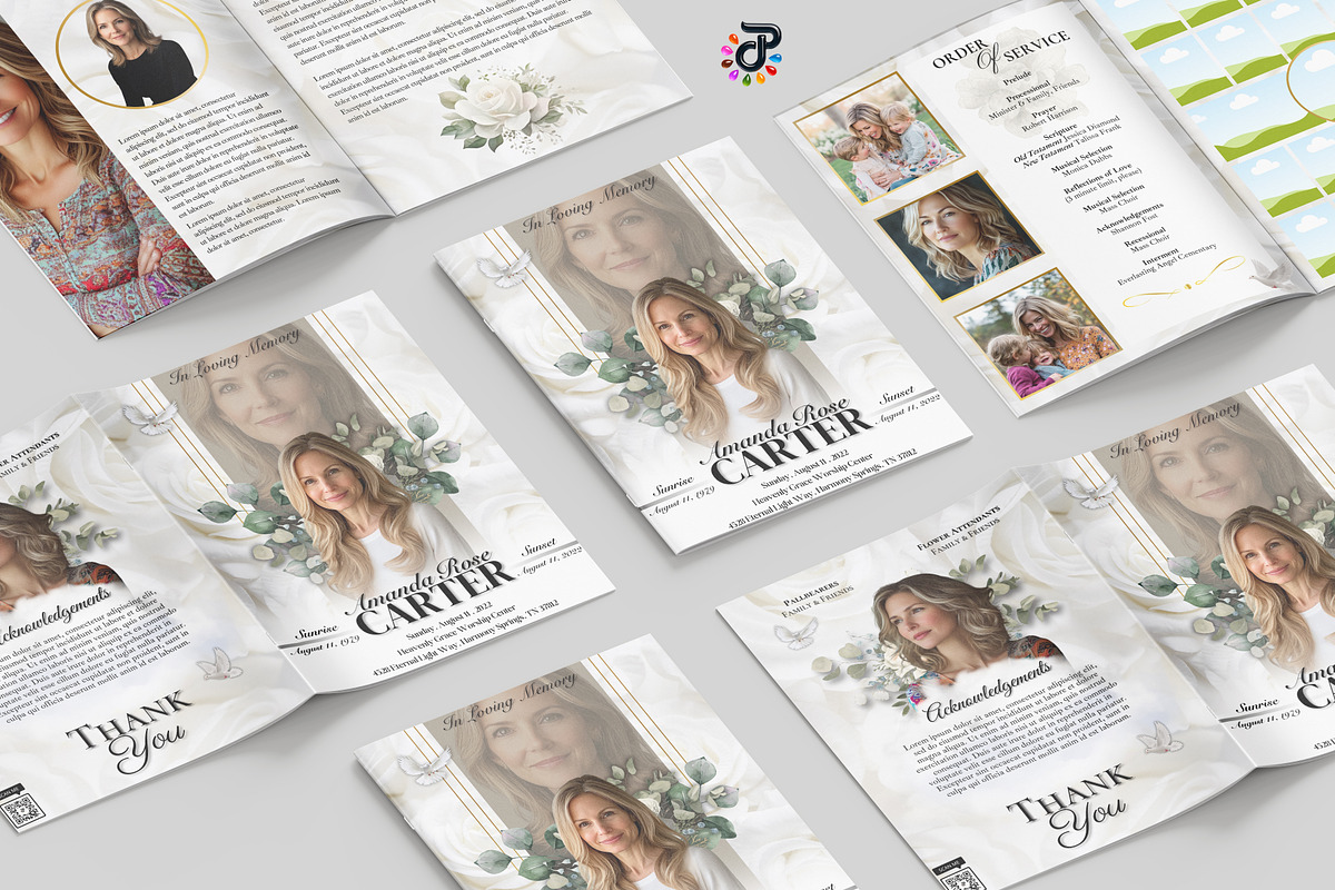 Elegant Canva Obituary Template, a Brochure Template by Protech Design ENT (Photo 2 of 9)