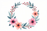 floral wreath, watercolor flowers,, a Graphic by Creativeshirt (Thumbnail 8 of 11)