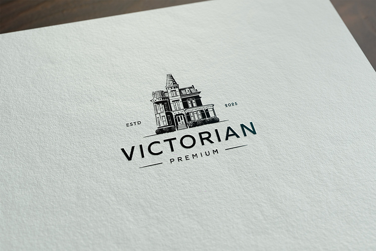 Victorian House Vintage Logo, a Branding & Logo Template by tkzgraphic (Photo 2 of 2)