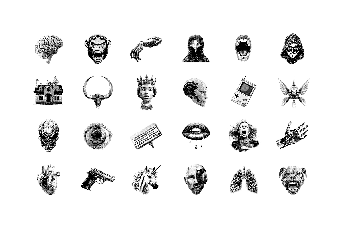 Y2K Dithering Bitmap Elements, an Object Graphic by Design Squad (Photo 2 of 5)