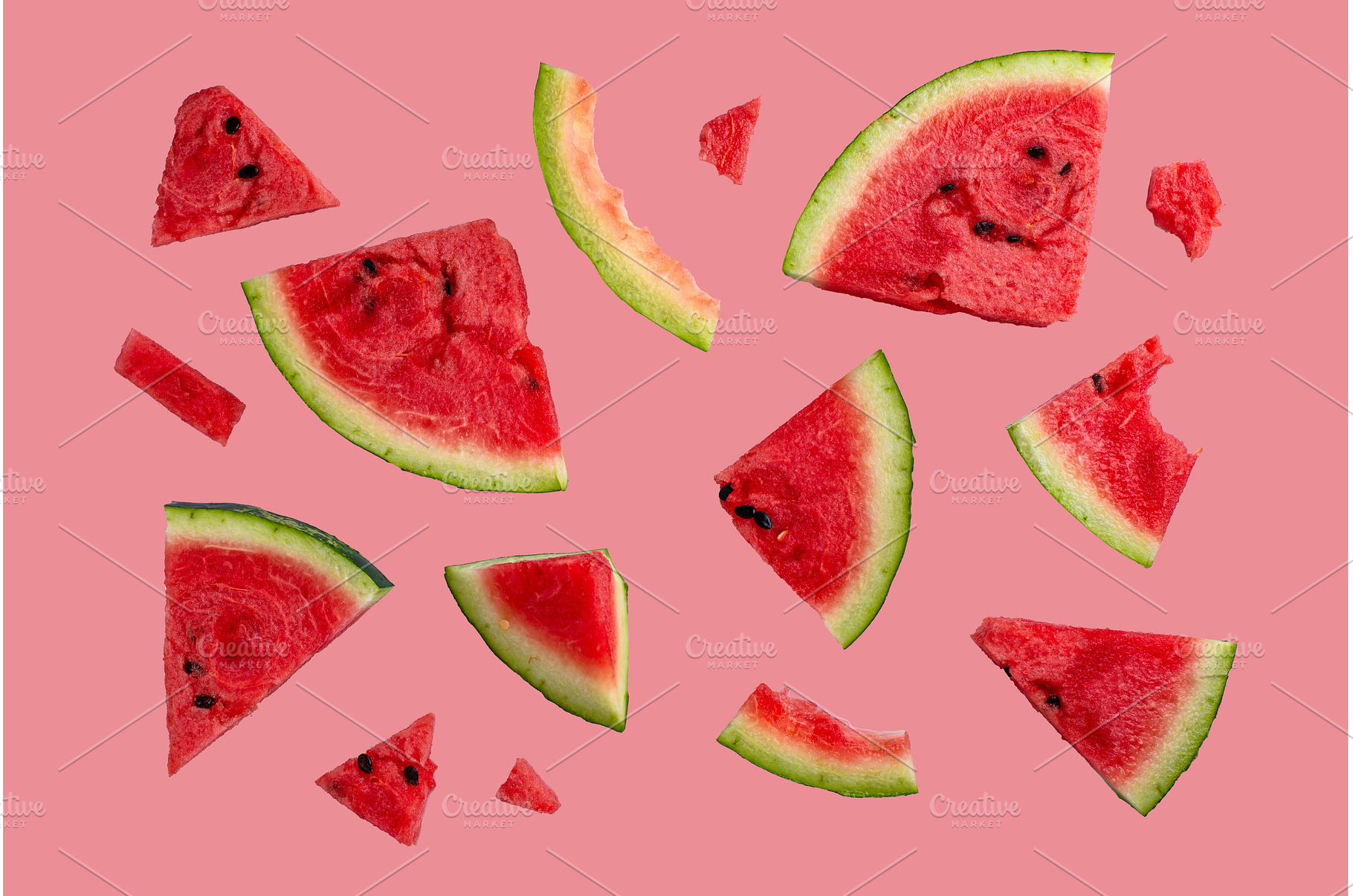 Fresh juicy sliced watermelon close, a Food & Drink Photo by Yulia Furman