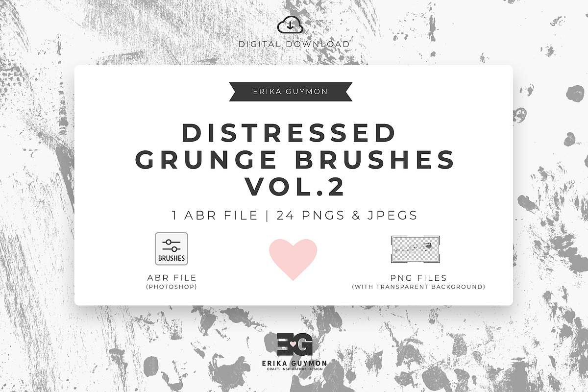 Distressed Grunge Brushes Vol2, a Brush Add-On by Erika Guymon (Photo 1 of 7)