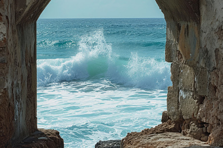A captivating view of the ocean seen, a Photo by Iftikhar Alam
