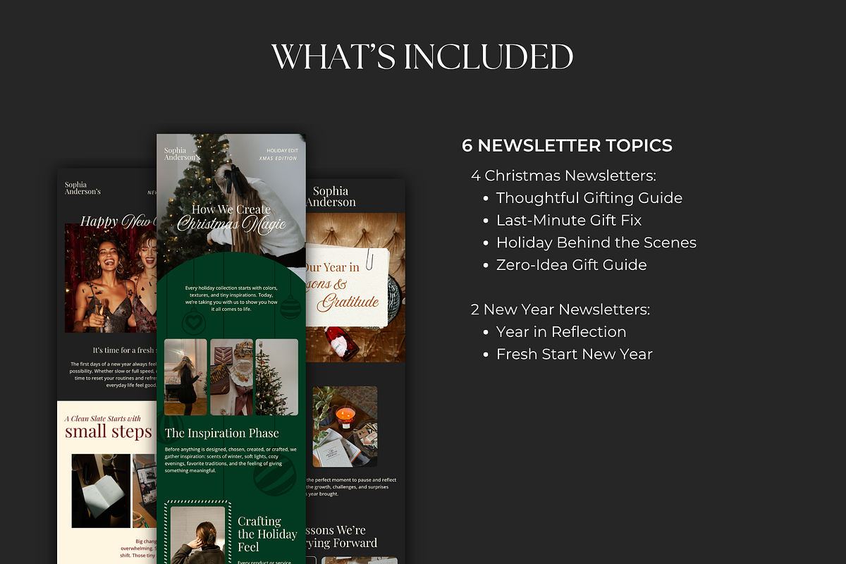 Christmas Email Newsletter Templates preview 3