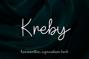 Kreby - Handwritten Signature Font, a Handwritten Font by Mightyfire (Thumbnail 1 of 4)