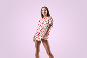 7 Mockups Woman T-Shirt Oversize, a Product Mockup by PSD Market (Thumbnail 9 of 11)