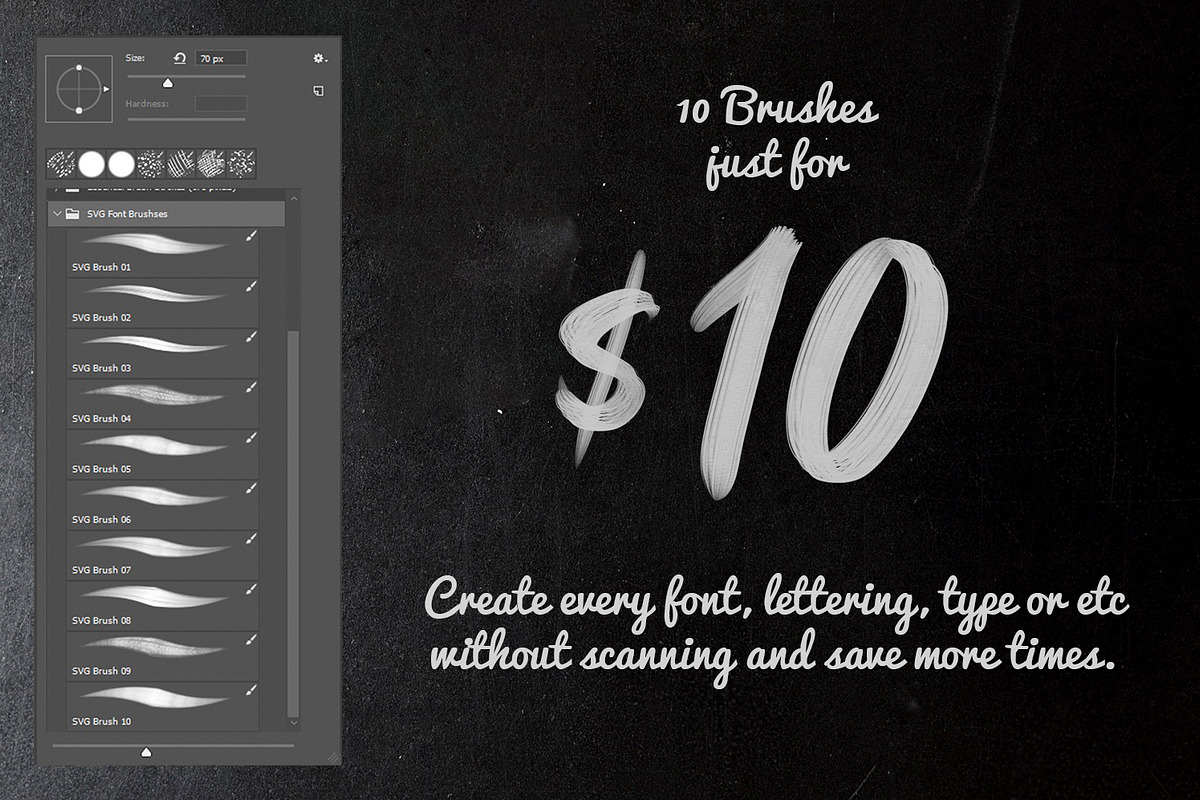 SVG Font Brushes preview 5