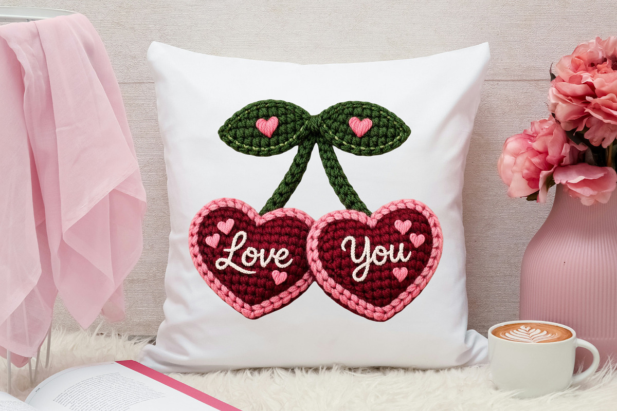 Crochet 'Love You' Heart PNG, an Illustration by Canvas Craft (Photo 6 of 7)
