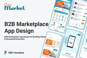 CozyMarket – B2B Marketplace App UI, an App Template by Brainstorm Lab