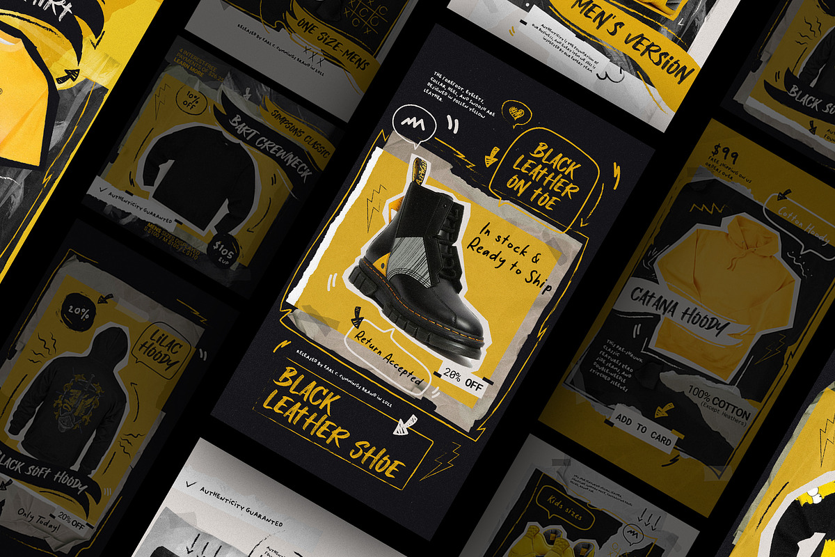 Scribble style Instagram Posts & Sto, a Social Media Template by Pixflow (Photo 6 of 8)