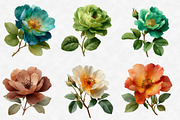 Wild Roses Clipart, an Illustration by Designworld (Thumbnail 3 of 6)
