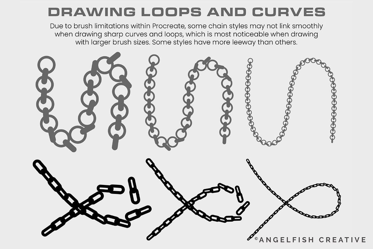 Basic Chains Brushes for Procreate, a Brush Add-On by AngelfishCreative (Photo 5 of 5)