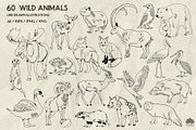 Wild Animals Line Art + Procreate, an Animal Illustration by Skliarova (Thumbnail 4 of 4)