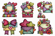 Valentine's Day Love Letter Clipart, an Illustration by Libby Wishes (Thumbnail 7 of 7)