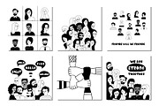 Social diversity/objects collection, an Illustration by Alona Savchuk (Thumbnail 8 of 13)