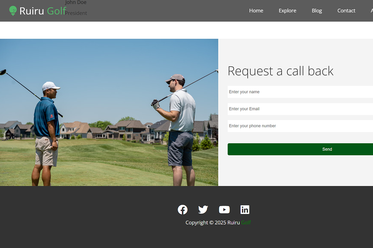 RuiruGolf-Golf Website Template, a HTML Template by NomaTemplates (Photo 9 of 13)