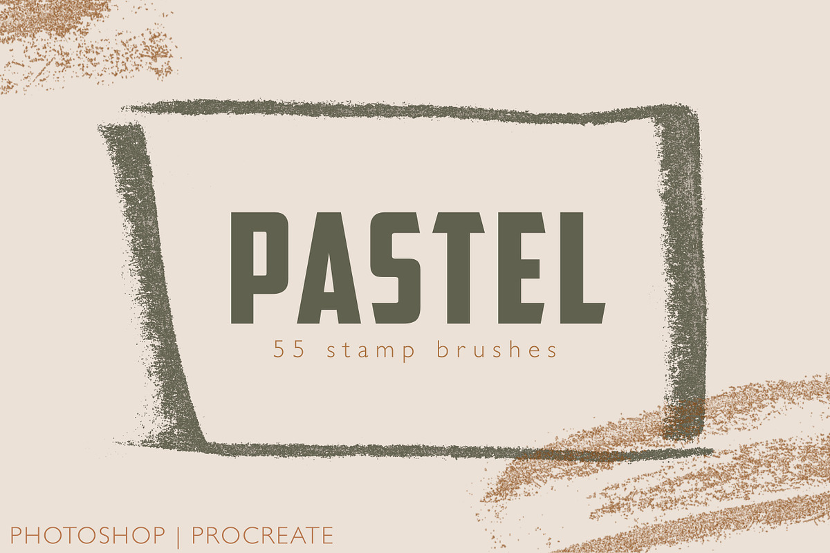 PASTEL stamps Photoshop/Procreate, a Brush Add-On by Andreen (Photo 1 of 8)