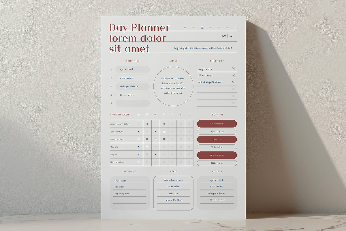 Creative Daily Planner, a Stationery Template by Filip Studio (Photo 6 of 6)