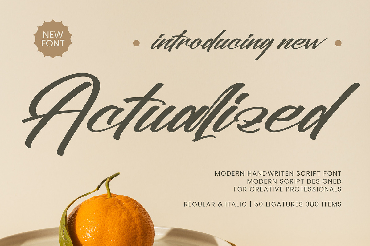 Actualized, a Handwritten Font by operatype.co (Photo 1 of 8)