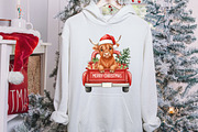 Red Christmas Highland Cow PNG, an Illustration by designcity5 (Thumbnail 6 of 8)